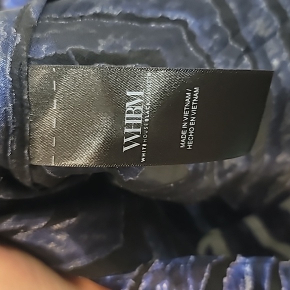 WHBM Long Sleeve Silk Burnout Tie Blouse Size Small - Picture 12 of 16